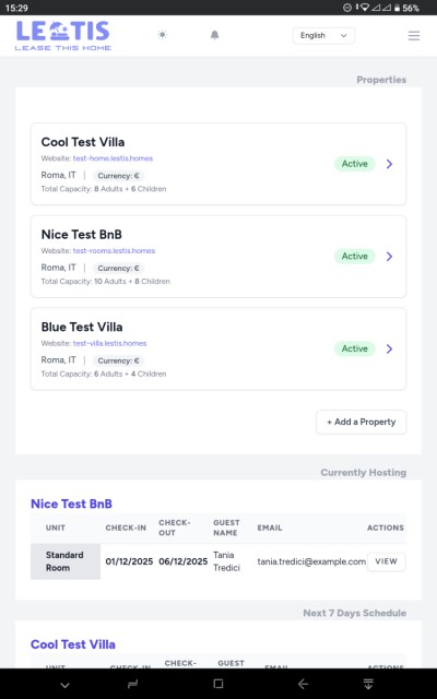 Schermata dell'App Web Progressiva