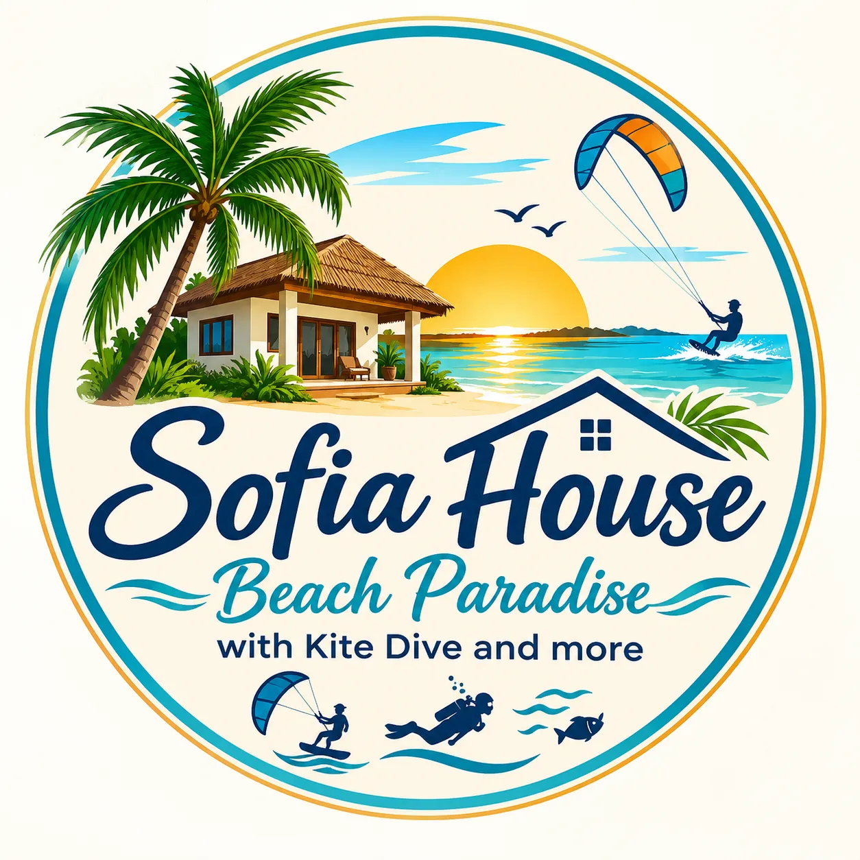 Logo Sofia House - Beach paradise with kite,Dive and more